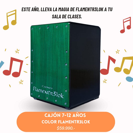 Cajón Flamenco para niños de 7 a 12 años - Escolares