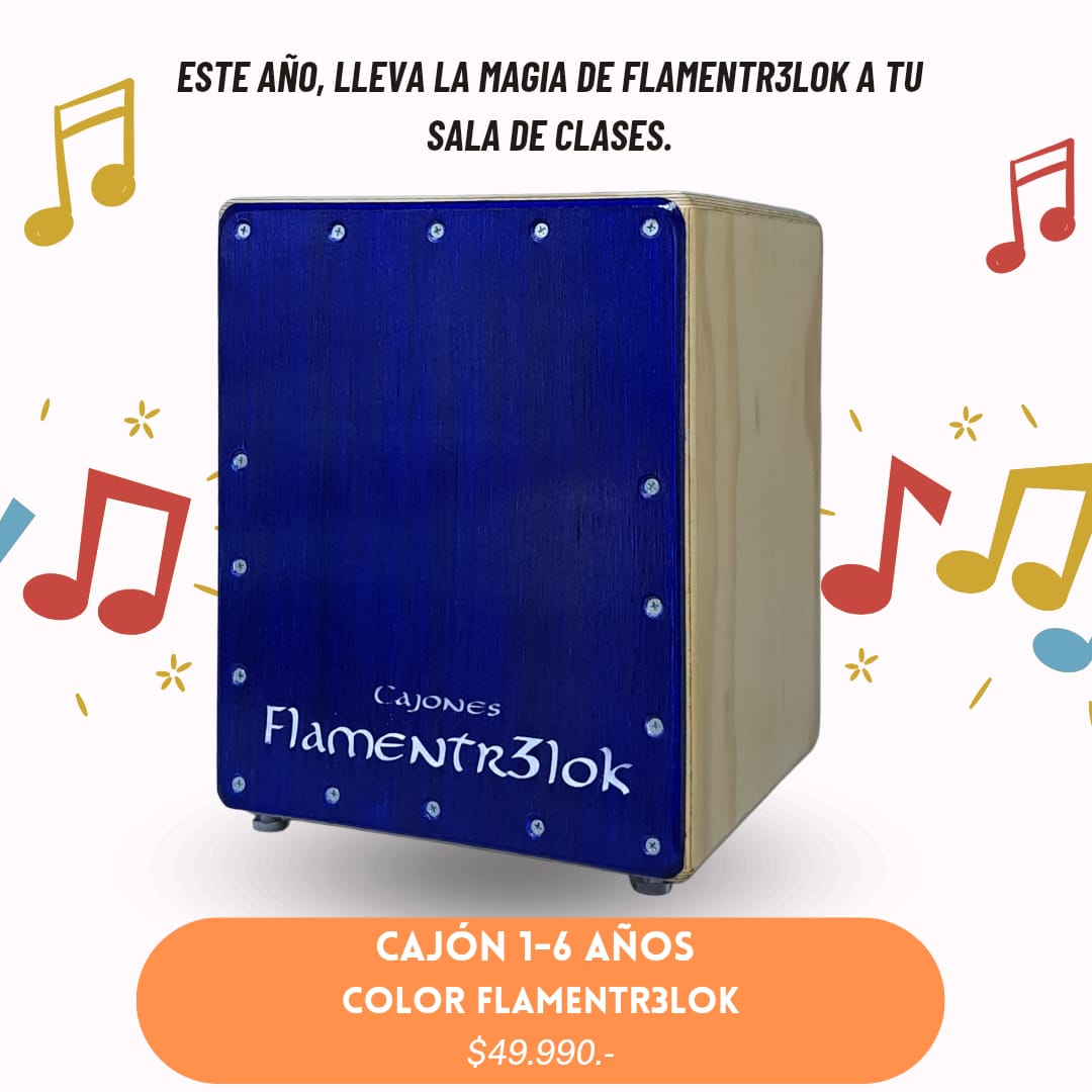 Cajón Flamenco niños de 1 a 6 años Flamentr3lok - Escolares